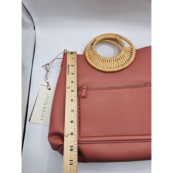 Antik Kraft Anthropologie Womens Handbag Purse Bag in‎ a Bag NWT Dusty Rose - Picture 8 of 11